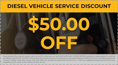 Diesel Vehicle Service Discount
