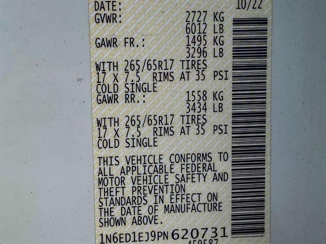 2023 Nissan Frontier Crew Cab SV 4x2